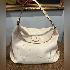 Moschino white/cream leather bag